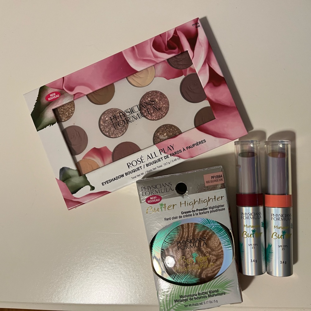 New Physicians Formula Rose All Play Eyeshadow Highlighter Lip Butter